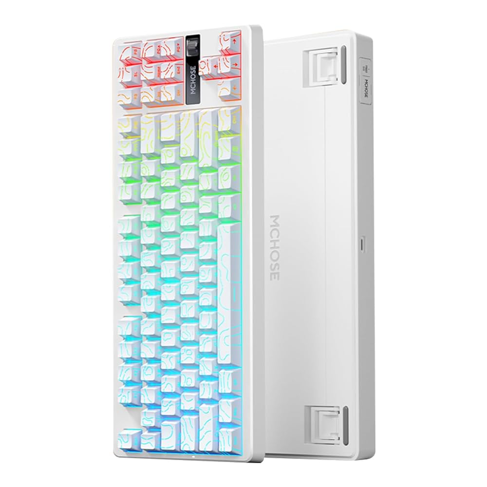 MCHOSE JET 75 白 ゲーミングキーボード MCHOSE Jet 75 Hall Effect Magnetic Switch Gaming Keyboard